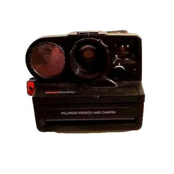 Black Camera Polaroid One Step Sonar 600 Film Includes Strap - Picture 1 of 7